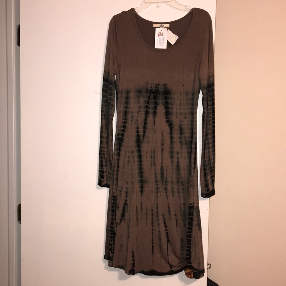 tie dye long sleeve boutique dress